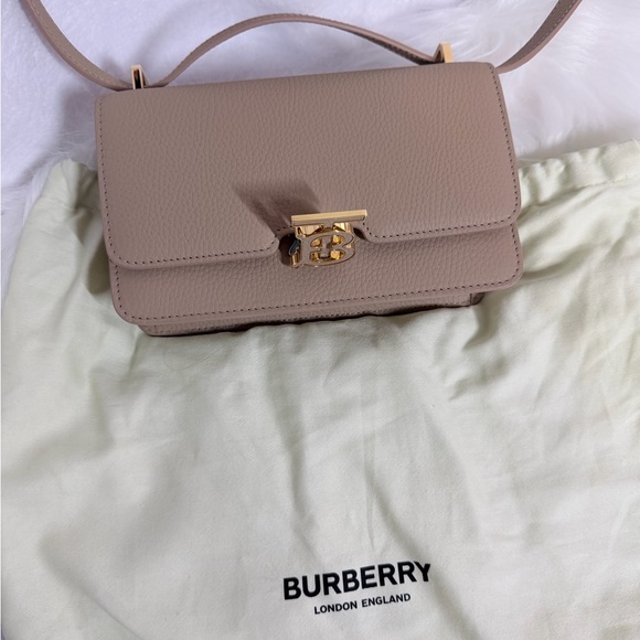 Burberry Tan Leather Crossbody Bag - Picture 2 of 7